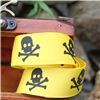 Order  Pirate Ribbon - Skull & Cross Bones/Yellow